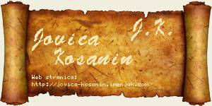 Jovica Košanin vizit kartica